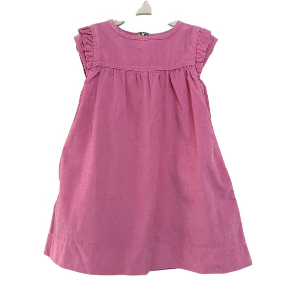 Mini Boden Other - MINI BODEN Girls Corduroy Dress 2-3 2T 3T 98cm Pink Cord Floral Lining Toddler